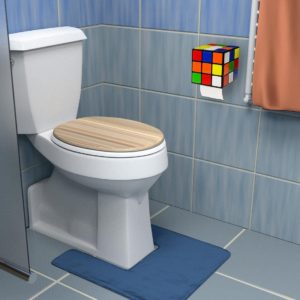 Rubiks Cube Toilet Paper Dispenser
