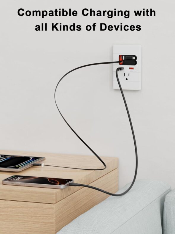 GaN PD20W USB-C Retractable Wall Outlet