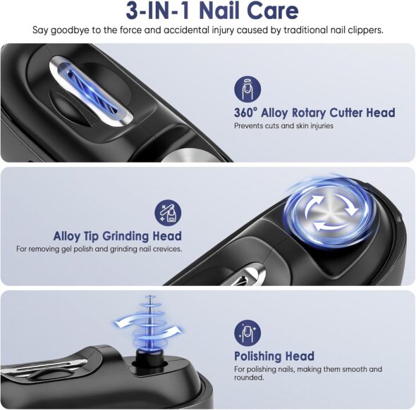 Electric nail file polisher