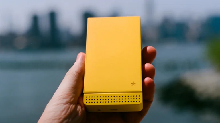 Light Flip Phone Yellow