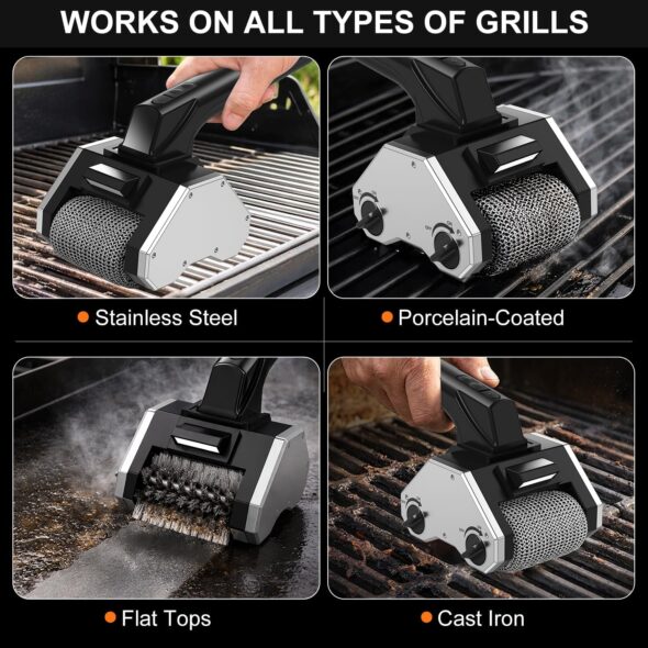 Cordless Electric Dual-Head Grill Brush