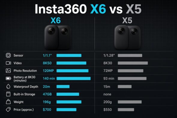 Insta360 X6 vs X5
