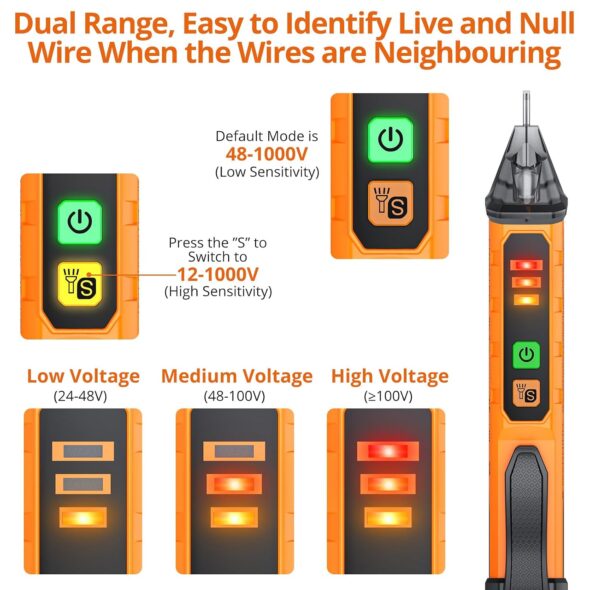 Proster Non-Contact Voltage Tester Features