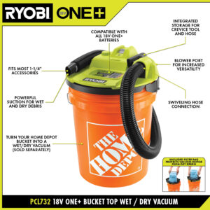 Ryobi Home Depot Bucket Vacuum