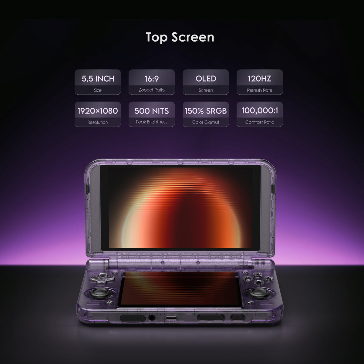 Retroid Pocket Duo angled shot highlighting D-pad layout and hinges