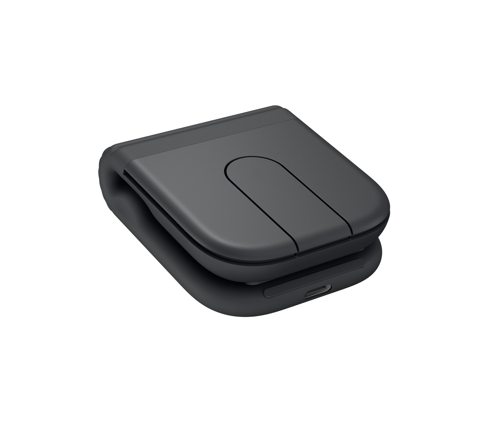 Logitech Mobi Fold mouse folded flat for pocket travel