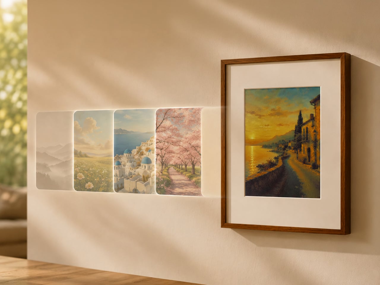 Jitrainno Echo color e-ink canvas displaying watercolor-style artwork