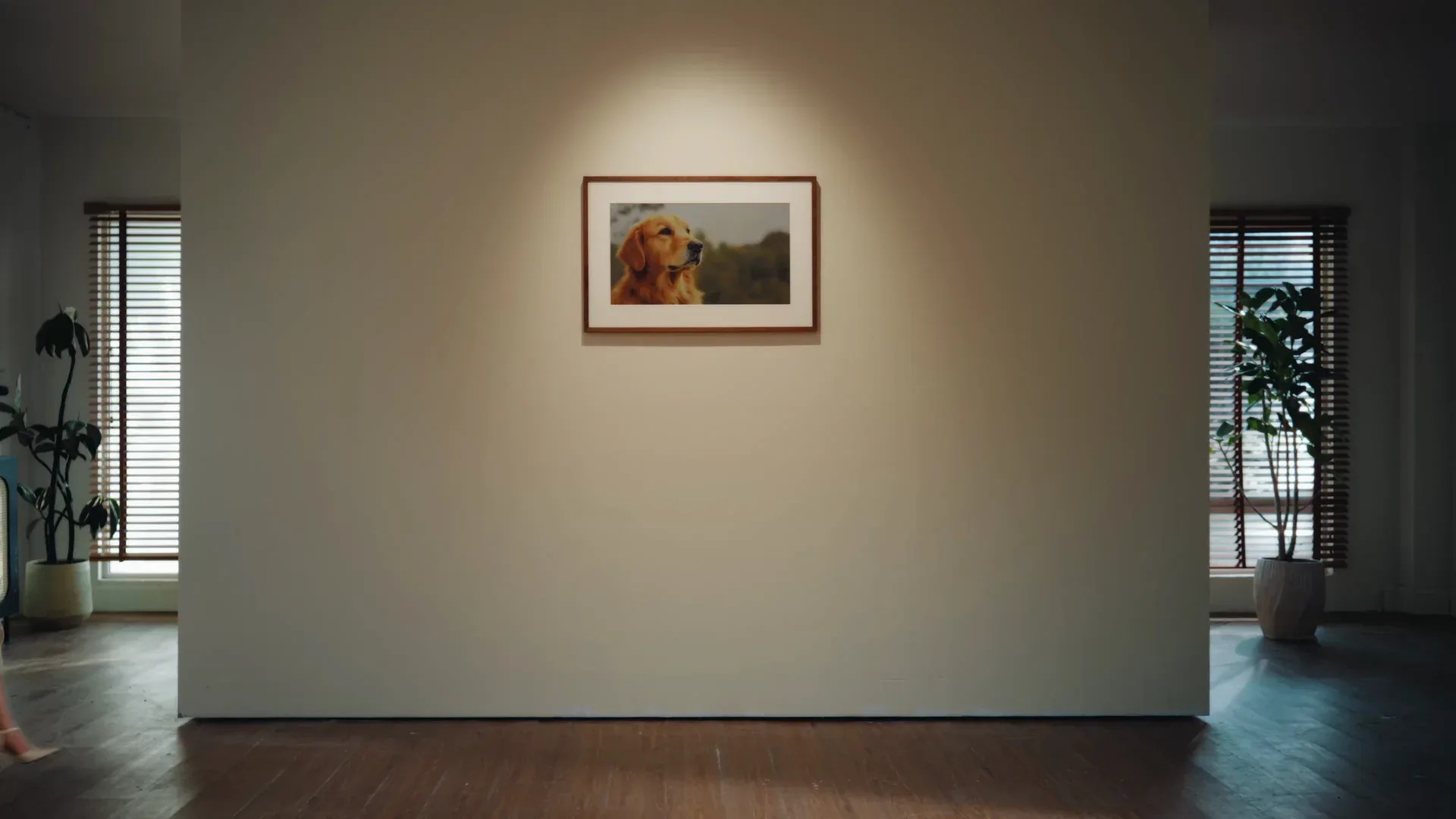 Jitrainno Echo Smart Canvas color e-ink art frame on a wall