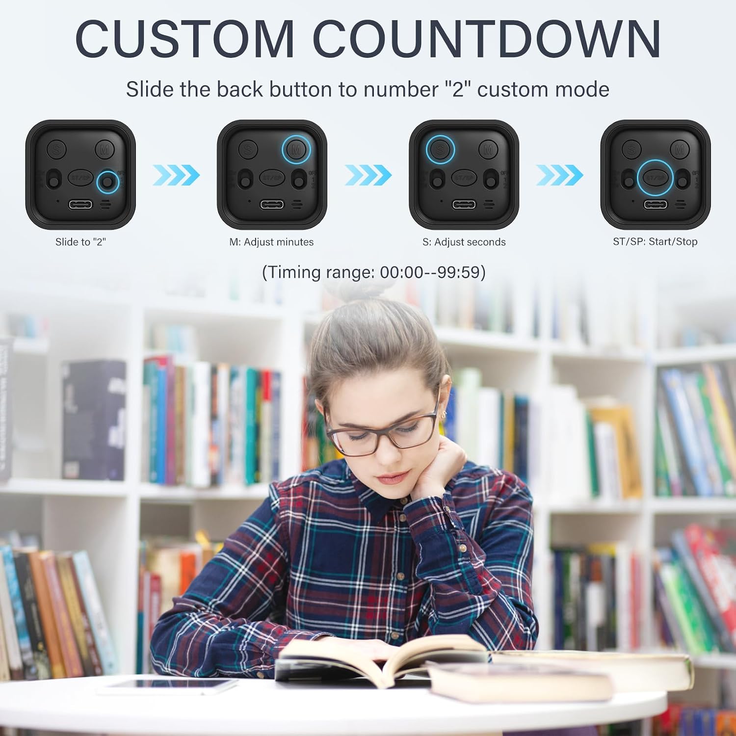 OORAII F4 custom countdown button layout and study-desk lifestyle