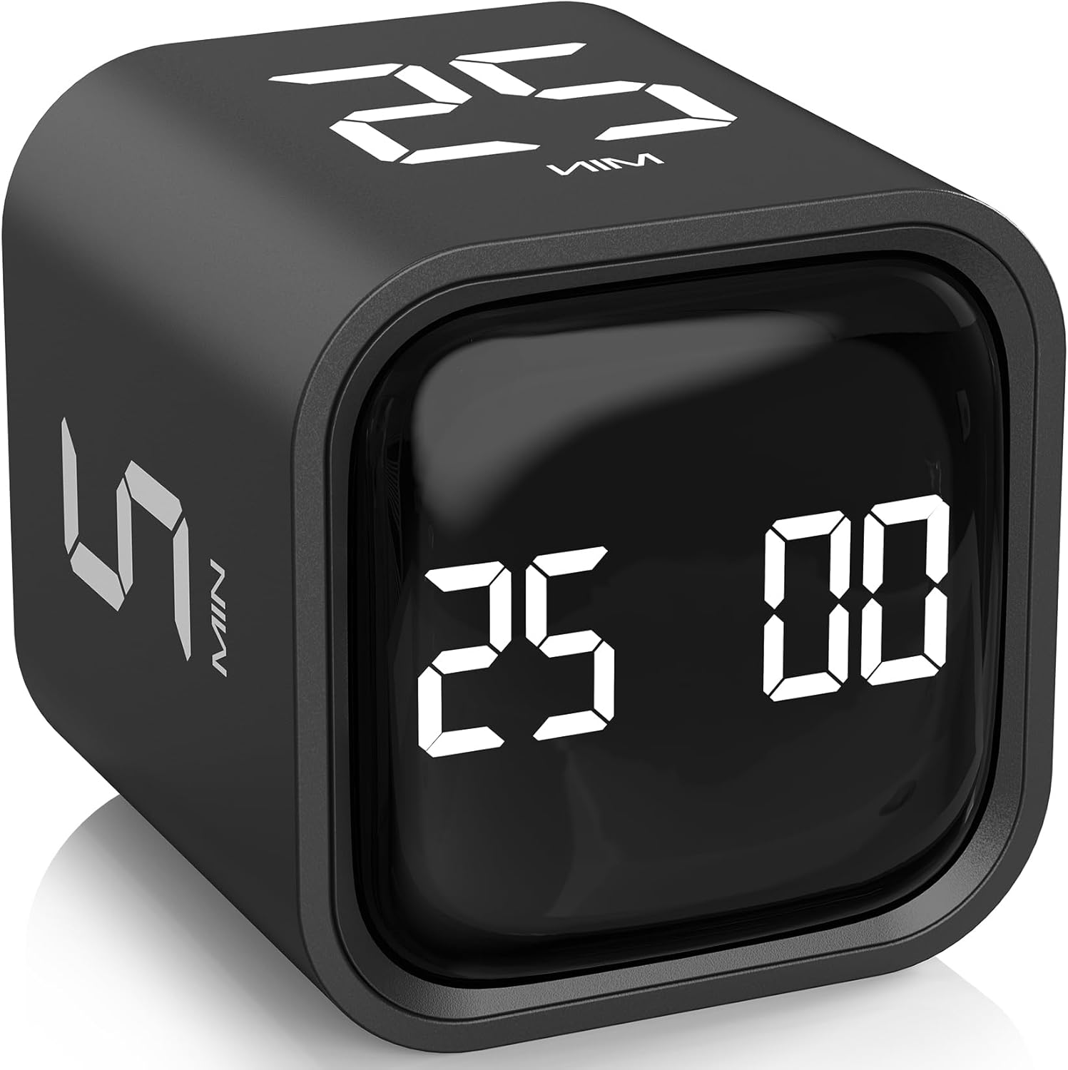 Matte black OORAII F4 cube timer showing 25:00