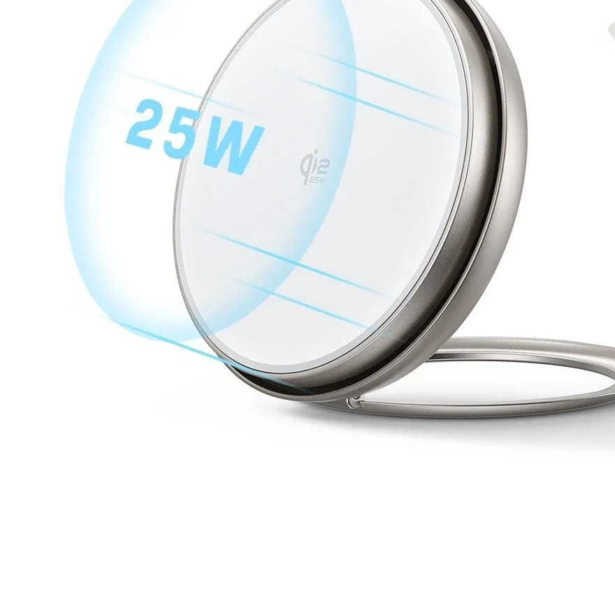 ESR Cyclone 25W Qi2 charging face close-up