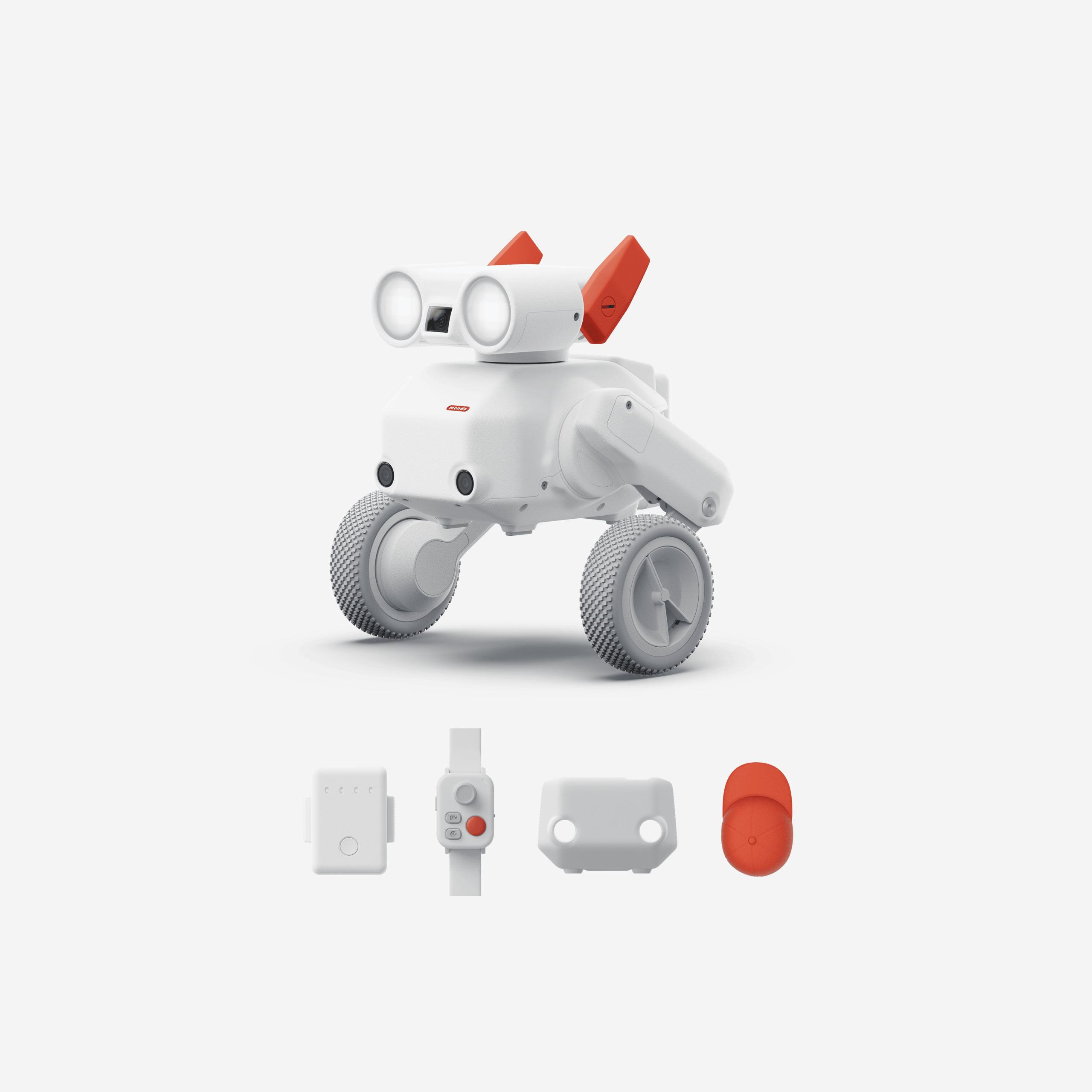 Mondo Robotics Beni standard combo with robot, battery, tracker, and wheels
