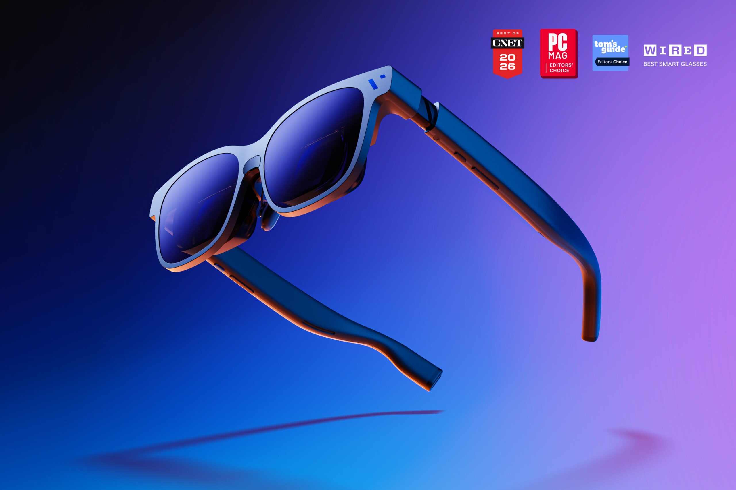 VITURE Beast XR glasses angled side view showing aluminum frame