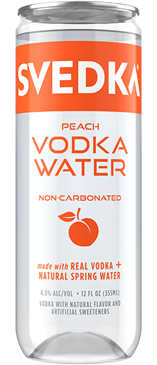 SVEDKA Vodka Water Peach clear can