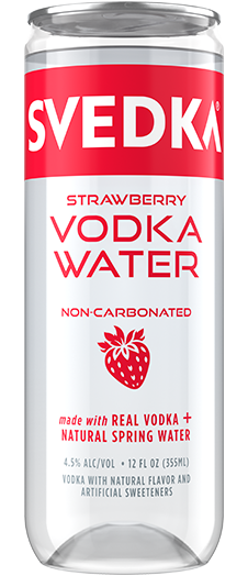 SVEDKA Vodka Water Strawberry clear can