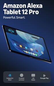 Amazon Alexa Tablet 12 Pro in Graphite showing its home screen