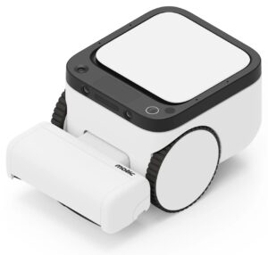 Matic robot vacuum and mop, three-quarter view on white