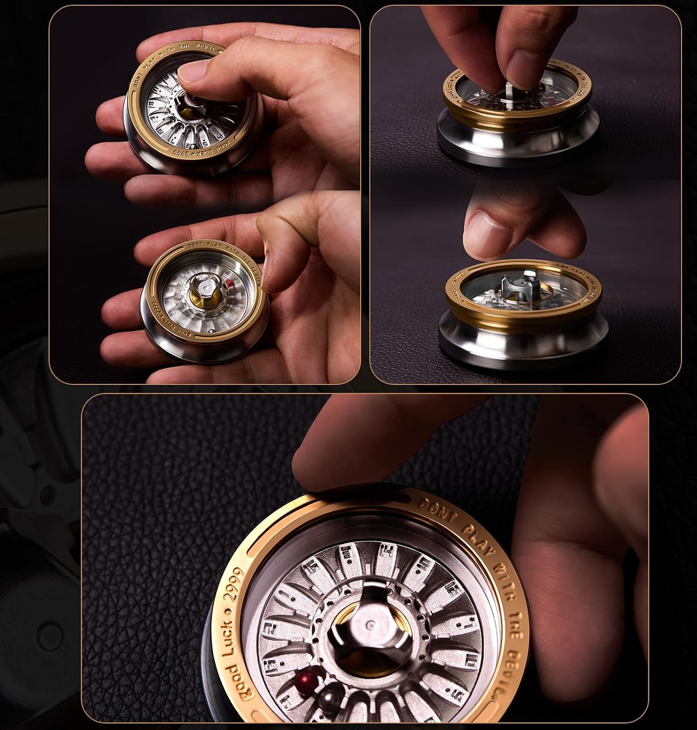 Hands spinning the Hammersmith Carnival Roulette outer ring in opposite directions