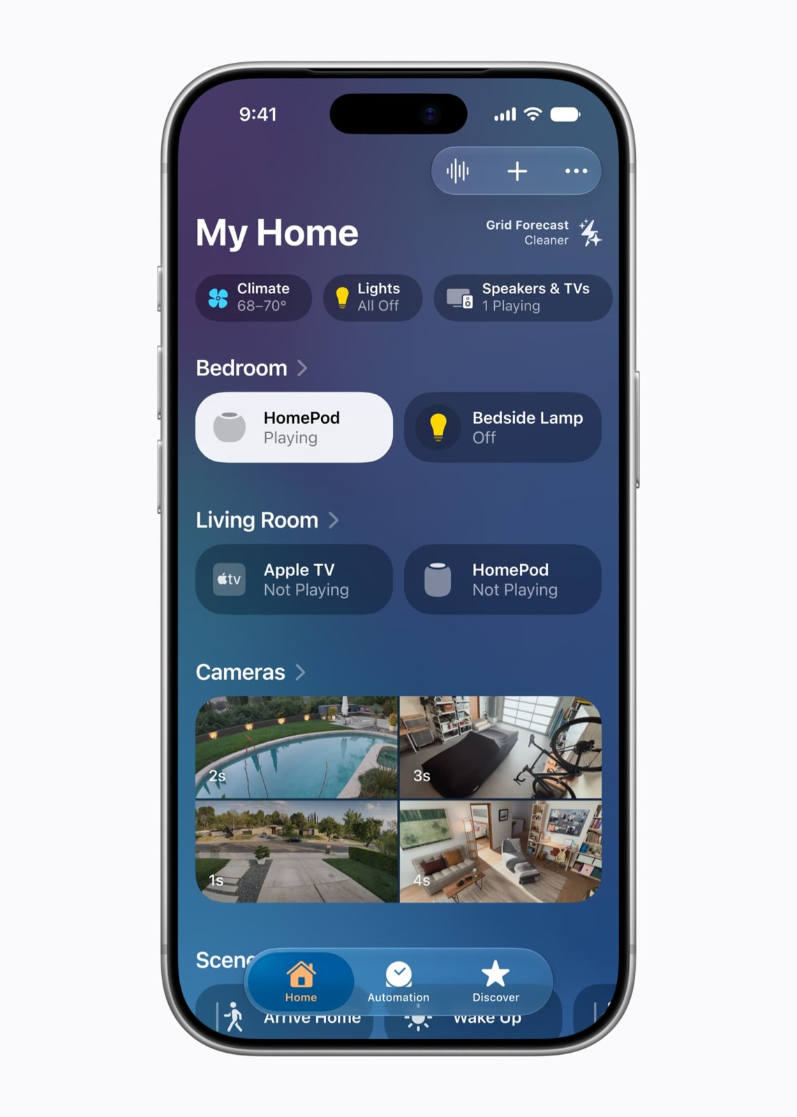 Home app on iPhone controlling HomePod mini 2 and accessories