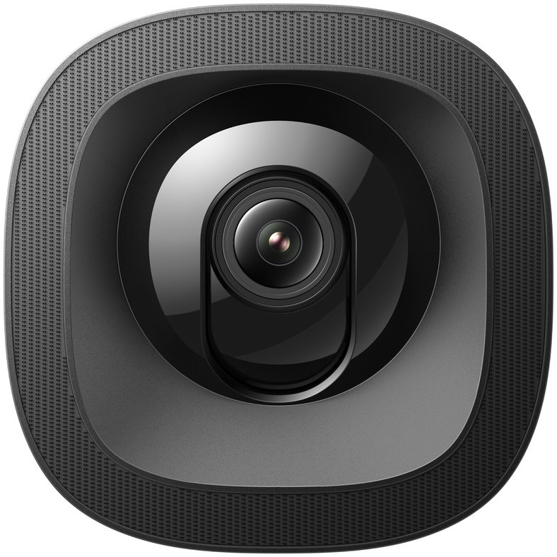 eufy Window Camera E10 front lens and anti-glare face close-up