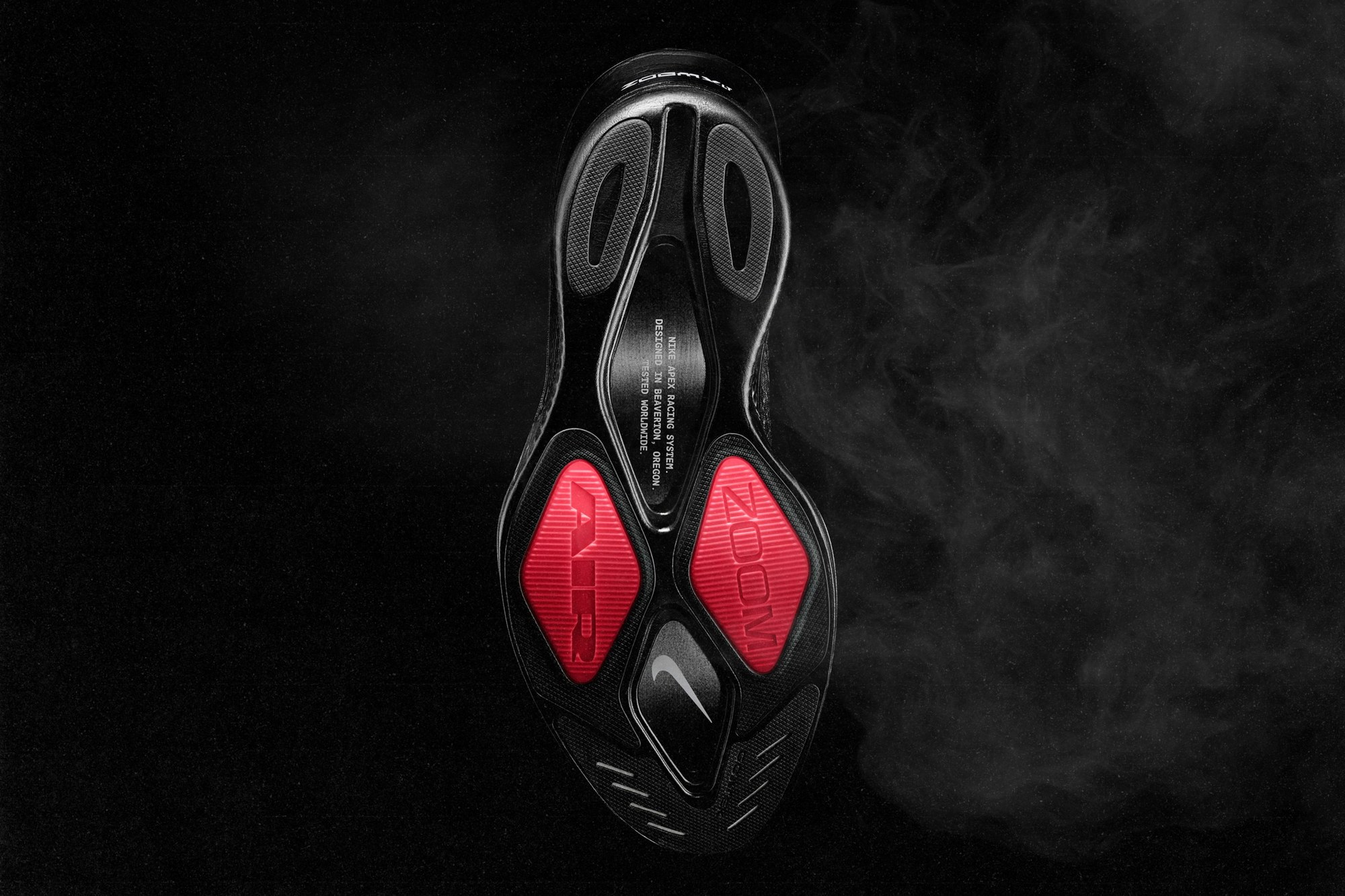 Nike Apex outsole and rocker geometry product shot