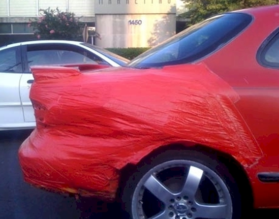 Red Duct Tape Car