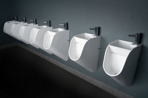 STAND A Urinal With Built-In Sink