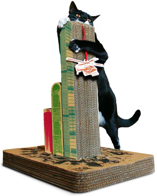Cats Attack Scratching Post